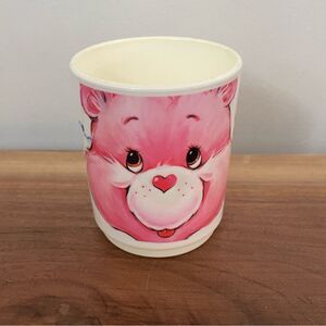 VINTAGE 1985 DEKA PLASTICS CARE BEAR CHEER BEAR PLASTIC MUG CUP